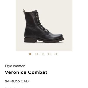 🆕 FRYE Veronica Combat boots in black Size 8.5